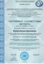 Сертификат соответствия эксперта Шиканова Е.А. с правом проведения работ по аудиту системы менеджмента качества ГОСТ Р ИСО/ТУ 16949-2009