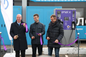 Открытие зарядной станции Enel в Сколково